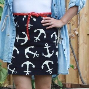 J. Crew Nautical Anchor Skirt